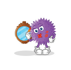 spiky ball make up mascot. cartoon vector