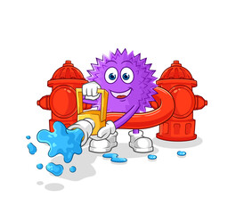 spiky ball agree mascot. cartoon vector