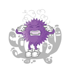 spiky ball play whack a mole mascot. cartoon vector