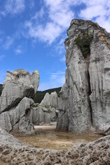 自然が作り出したいびつな大岩