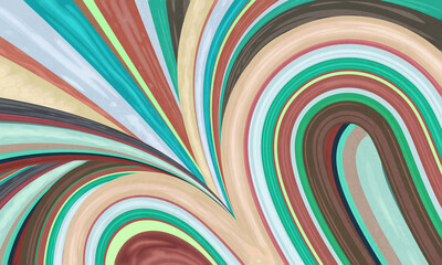 A swirly inkscape or marbling effect illustration reminiscent of a flower opening in a palette of browns, greens and neutral tones. Good for backgrounds where an eye-catching visual pattern is needed.