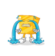 gold crying illustration. character vector
