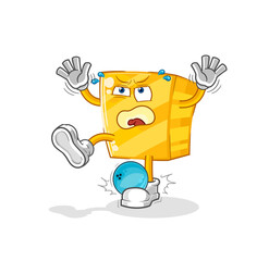 gold hiten by bowling cartoon. cartoon mascot vector