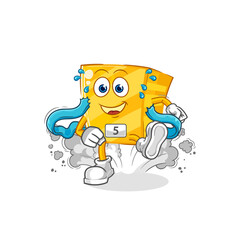 gold runner character. cartoon mascot vector