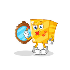 gold make up mascot. cartoon vector