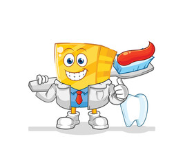 gold dentist illustration. character vector