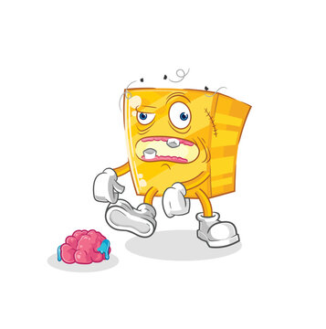 recommend clip art: gold zombie character.mascot vector