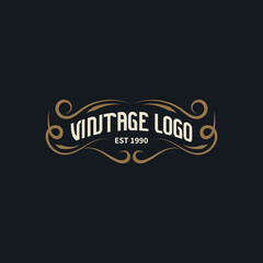 Vintage or Retro Label Badge for Apparel Logo. Classic Clothing Badge Design