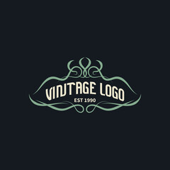 Vintage or Retro Label Badge for Apparel Logo. Classic Clothing Badge Design