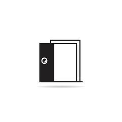 door icon on white background illustration