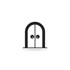 door icon on white background illustration