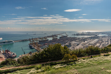 view of the city pier in the sea