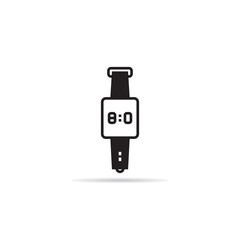 smart hand watch icon on white background