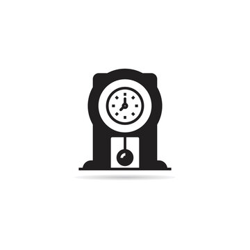 Pendulum Clock Icon Vector Illustration