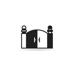 house gate icon on white background