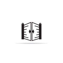 gate and fence icon vector illustration