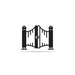 gate and fence icon vector illustration