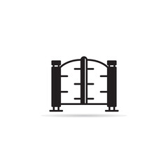 gate and fence icon vector illustration