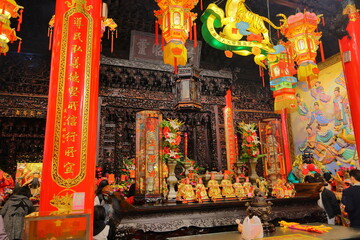 The Dajia Jenn Lann Temple, a temple to the Chinese sea goddess Mazu at Dajia District of Taichung, Taiwan