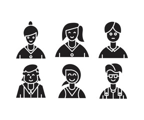 people character and avatar set illustration