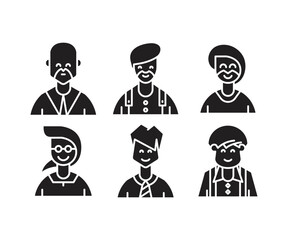 people character and avatar set illustration