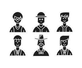 people character and avatar set illustration