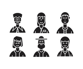 Fototapeta premium people character and avatar set illustration