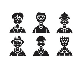 people character and avatar set illustration