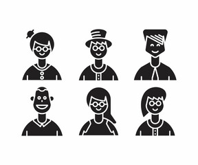 people character and avatar set illustration