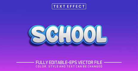 School Text Effect - Editable 3D Text Style