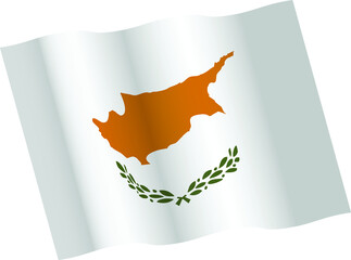 Waving Cyprus flag vector icon