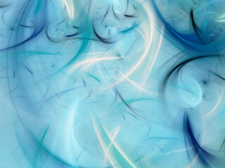 blue abstract fractal background 3d rendering illustration