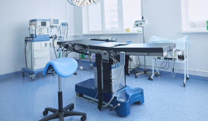 Interior of operating room in modern clinic