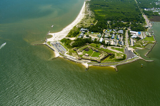 Aerial view of Dauphin Island 