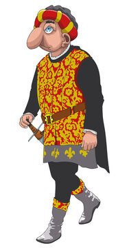 Noble aristocrate en costume du moyen &acirc;ge