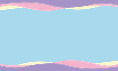 abstract background 3D sweet color wave border frame
