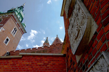 Krakow, Poland popular tourist travel destination with impressive skyline of old town historic...