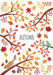 秋のイメージのイラスト