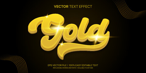 gold luxury 3d style editable text effect