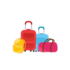 Suitcases or luggage for travel and adventure