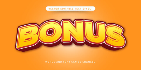 Bonus text 3d style editable text effect