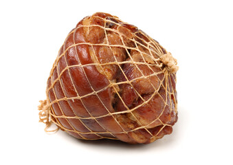 cooked pork (leg) isolated on white background