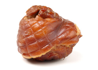 cooked pork (leg) isolated on white background