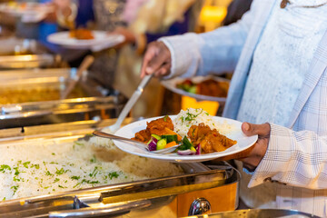 Authentic Indian food and snacks close up