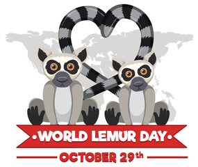 World Lemur Day Banner Design
