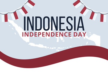 Fototapeta na wymiar Indonesia independence day background. 17 august. Hari kemerdekaan indonesia. Vector Illustration. 