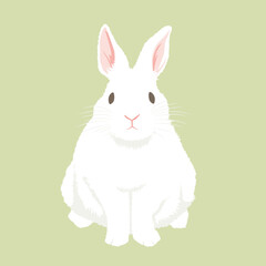ウサギ（正面向き）のイラスト