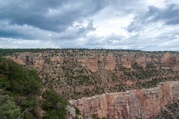 Panorama of Grand Canyon National Park at sunset, Arizona, USA