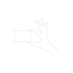 logo hand holding card illustration design