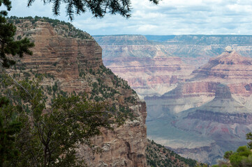 Panorama of Grand Canyon National Park at sunset, Arizona, USA